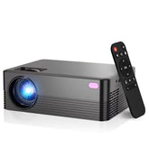 Mini Portable Projector With Wifi And Bluetooth, Native 1080P Full Hd Smart Projector , 300 Ansi, Compatible With Smartphone, Hdmi, Usb For Home, Bedroom, Outdoor Use Black