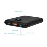 Ultra-Compact Usb-C 10,000 Mah Power Bank With Usb-A And Micro Usb, Pd 20W And Qc 3.0 Fast Charging, For 14 Pro Max, Iphone 14 Pro, Airpods, Ipad, Samsung Galaxy S23, S23+, Ultra, And More