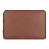 Leather Laptop Sleeve Compatible With 16 Inch Macbook Pro M4 2024 & 15 Inch Macbook Air M4 M3 M2 2025, Brown