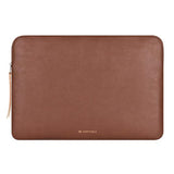 Leather Laptop Sleeve Compatible With 16 Inch Macbook Pro M4 2024 & 15 Inch Macbook Air M4 M3 M2 2025, Brown