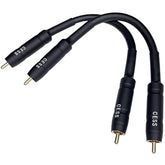 Cess-111-6I Rca Preamp Jumpers Male To Male Patch Cable, 2 Pack (6 Inches)