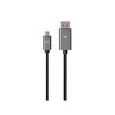 Bidirectional Usb Type-C To Displayport 1.4 Cable - 4K@60Hz, Easy Plug And Play, Nylon-Braided Jacket, 6 Feet, Black