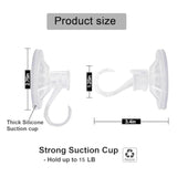 6 Pack Clear Suction Cup Hooks, Heavy-Duty Reusable Wreath Hangers For Glass Windows Smooth Doors, Waterproof Suction Cup Hooks For Shower Bathroom Kitchenware And Christmas Wreaths,Up To 15 Lbs (6)