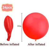 30Ct/Pack Red Balloons 18 Inch Big Red Balloons Latex Giant Red Balloo