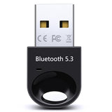 Usb Wireless 5.3 Adapter For Desktop Computers, True Plug And Play Mini Wireless Dongle Receiver And Transmitter For Laptops, Headphones, Keyboards, Mouse, Speakers, Windows11/10/8.1 (Black)