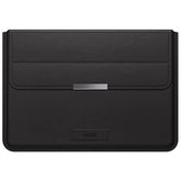 Macbook Sleeve, Vegan Leather Bag Compatible With 13”/14" Macbook Air, Macbook Pro 14 Inch M3 M2 M1 2021-2024, Compact Design With Invisible Stand (Black)