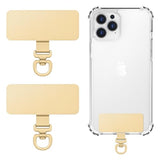 2 Pack Metal Phone Tether Tabs, Rotatable 360° Phone Lanyard Patch, Rectangle Tether Tab for Most Full Coverage Cases, Universal Cellphone Strap Tab