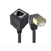 Cat 8 Ethernet Extension Cable,90 Degree Down Angle Male To Female Rj45 Cat8 C