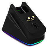 Mouse Charging Dock Compatible With Razer Gaming Mouse Viper Ultimate Naga Pro Deathadder V2 Pro And Basilisk Ultimate Magnetic Charging Rgb Lights Status Indicator Gecko Feet (Rgb)