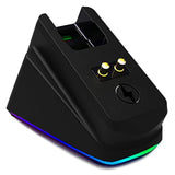 Mouse Charging Dock Compatible With Razer Gaming Mouse Viper Ultimate Naga Pro Deathadder V2 Pro And Basilisk Ultimate Magnetic Charging Rgb Lights Status Indicator Gecko Feet (Rgb)