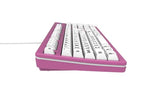 104-Key Large Print Keyboard For Windows And Mac With Usb Wired Connection, Spill-Resistant, And Dual Compatibility (Pink)
