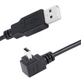 Dash Cam Power Cord, 9.8Ft 90 Degree Mini Usb Cable, Angle Mini Usb B Male To Usb A 2.0 Male Data Sync And Charging Cable For Garmin Nuvi Gps,Canon,Dash Cam (3M, Black Up Angle)