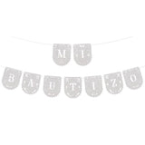 Mi Bautizo Banner – God Bless Sign for Baptism & First Communion Décor