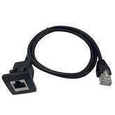 Cat5E Rj45 Square Flush Mount Cable, Rj45 Male To Female Shielded Ethernet Net
