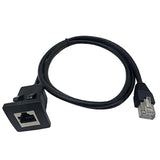Cat5E Rj45 Square Flush Mount Cable, Rj45 Male To Female Shielded Ethernet Net
