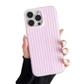 Compatible With Iphone 16 Pro Case, Fashion Cute Striped Aesthetic Design For Women, Soft Tpu Shockproof Phone Case For Iphone 16 Pro 6.3 Inch, Pink
