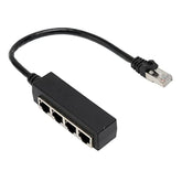 Rj45 Ethernet Splitter Cable, 8 Pin Rj45 1 Male To 4 X Female Port Lan Etherne