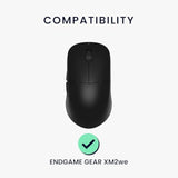 kwmobile Mouse Feet Replacement Compatible with Endgame Gear XM2we Computer Mouse Skates Sticker - Black