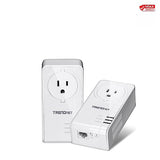 Powerline 1300 Av2 Adapter With Built-In Outlet Adapter Kit, Includes 2 X Tpl-423E Adapters, Ieee 1905.1 & Ieee 1901, Gigabit Port, Range Up To 300M (984 Ft), White, Tpl-423E2K