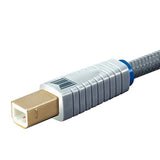 Monolith Usb Digital Audio Cable - Usb Type-A To Usb Type-B, Gold-Plated Connectors, 22Awg, 2 Meter, Gray