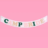 Camp Bride Fringe Banner - Felt, 5 Ft. | Bachelorette Party Decoration, Camp Bride Bach, Bridesmaid Favor, Bride To Be Gift, Bridal Shower Supplies, Photobooth Backdrop