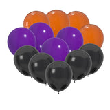 100 Pack 12 Inch Black Orange Purple Latex Balloons Halloween Party Decorations