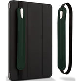 Goospery Pencil Holder Compatible with Apple Pencil (1st & 2nd Generation) Sling Sleeve PU Leather Pouch Case Pocket Accessories Elastic Band Fit iPad 8th 7th Mini 5th/Notebook/Tablets - Dark Green