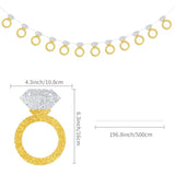 Wedding Diamond Ring Banner for Engagement, Bachelorette & Bridal Shower Decor