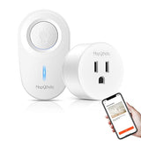 Smart Plug With Remote, 2.4Ghz Wi-Fi & Rf433 Wireless Remote Control Outlet Light Switch No Neutral Wire Required, Works With Smart Life/Tuya App, Compatible With Alexa/Google Home, White