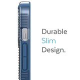 Speck iPhone 13 Pro Max Case - Drop Protection Fits iPhone 12 Pro Max & iPhone 13 Pro Max Phones - Compatible with MagSafe, Extra Grip, Dual Layer Slim Design - Glass Navy, Winter Navy GemShell