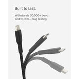 Belkin BoostCharge Braided USB-C to USB-C Cable (1M/3.3ft) for iPhone 16, iPhone 16 Pro, iPhone 16 Pro Max, Galaxy S25, S24, Note, Pixel 9 & 8, iPad Pro, Nintendo Switch 2 & More - Black