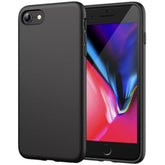 JETech Silicone Case for iPhone SE 3/2 (2022/2020 Edition), iPhone 8 and iPhone 7, 4.7-Inch, Silky-Soft Touch Full-Body Protective Case, Shockproof Cover with Microfiber Lining (Black)