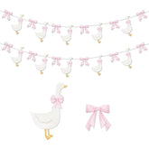 2-Set Pink Silly Goose Birthday Banners for Baby Shower & Parties