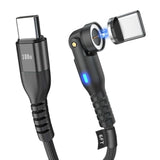 Usb C To C Charge Cable With 1X Removable Magnetic Adapter Tips 360° Rotation 9 Pin 480Mbps Pd100W Charging & Data Tramission Cord (1 X 6Ft Black)