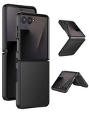 Case For Samsung Galaxy Z Flip 7 (2025) Phone Case Matte Translucent Hard Back + Soft Tpu Bumper Shockproof Cover For Galaxy Z Flip7 - Black Frost