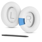 Protein Leather Earpads Compatible With Bose Quietcomfort 35 Qc35 Qc35Ii Qc45 Qc25 Qc15/Soundlink Soundtrue Around Ear Ae2 Ae2I Ae2W Headphones Replacement Cushions Padding (White)