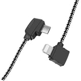 8.15 Inch Micro-Ab To Ios Remote Controller Cable For Dji Mavic Mini/Se/Air/Pro Platinum,Mavic 2 Pro Zoom,Otg Nylon Braided Rc Phone Data Cord(Ios Connector)