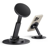 UGREEN Magnetic Phone Stand for MagSafe, Height Adjustable iPhone Stand for Desk with 360° Rotation Compatible for iPhone 16 15 Pro Max 14 Pro 13 12 and MagSafe Case, Black