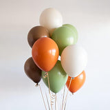 Sage Green & Brown Balloon Set – 60-Pack Jungle Safari Woodland Balloons for Parties and Events