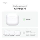 elago Armor Compatible with AirPods 4 Case - for AirPods 4th Generation Cover, Carabiner Included, Supports Wireless Charging, Shock Resistant, Full Protection (Stone)
