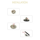 10Pcs Texture Surface Metal Buttons Pins No Sew & No Tools Instant Rep