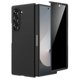 For Z Fold 6 Case With Privacy Screen Protector, Support Wireless Charging Thin Cover, Hard Pc Protective Phone Case For Samsung Galaxy Z Fold 6 (Black)
