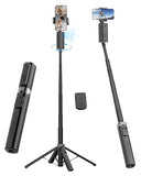 Face Tracking Tripod for iPhone & Android,57'' Expandable 360 Rotation Selfie Stick that Follows Your Movement Rotation w/Remote, No APP, Phone