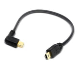 Mini USB to USB C Cable, Right Angled USB C to Mini USB Male to Male Converter Cable Cord for Digital Camera and More 10inch/25cm