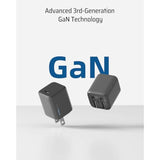 30W Gan Mini Charger, Usb C Fast Charger, Foldable Plug Wall Charger, Pd 3.0/ Pps Protocol, Gan Iii Power Adapter For Iphone15/14/13/12 Series, Galaxy S24, Pixel, Ipad, And More