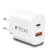European Travel Plug Adapter, Europe Charger Pd20W Qc18W European Usb C Charger Block Us To Eu Plug Adapter Usb C Wall Charger Fast Charging Block For Iphone 16 15 14 13 12 11, Galaxy, Lg, Pixel