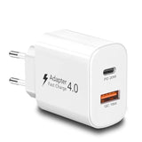 European Travel Plug Adapter, Europe Charger Pd20W Qc18W European Usb C Charger Block Us To Eu Plug Adapter Usb C Wall Charger Fast Charging Block For Iphone 16 15 14 13 12 11, Galaxy, Lg, Pixel