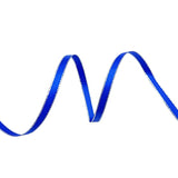 Royal Blue Double Face Satin Ribbon With Silver Border, 1/4 Inch X 50Y