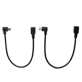 9Inch Mini Usb Cable Combo Mini Usb Female To Right Angle & Left Angle Male Data Sync And Charge Extension Cable (Black)(2-Pack) Rl
