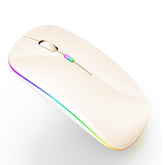 Bluetooth Wireless Mouse For Laptop Mac Macbook Macbook Air Macbook Pro Pc Desktop Computer Windows Chromebook Notebook (Cream White)